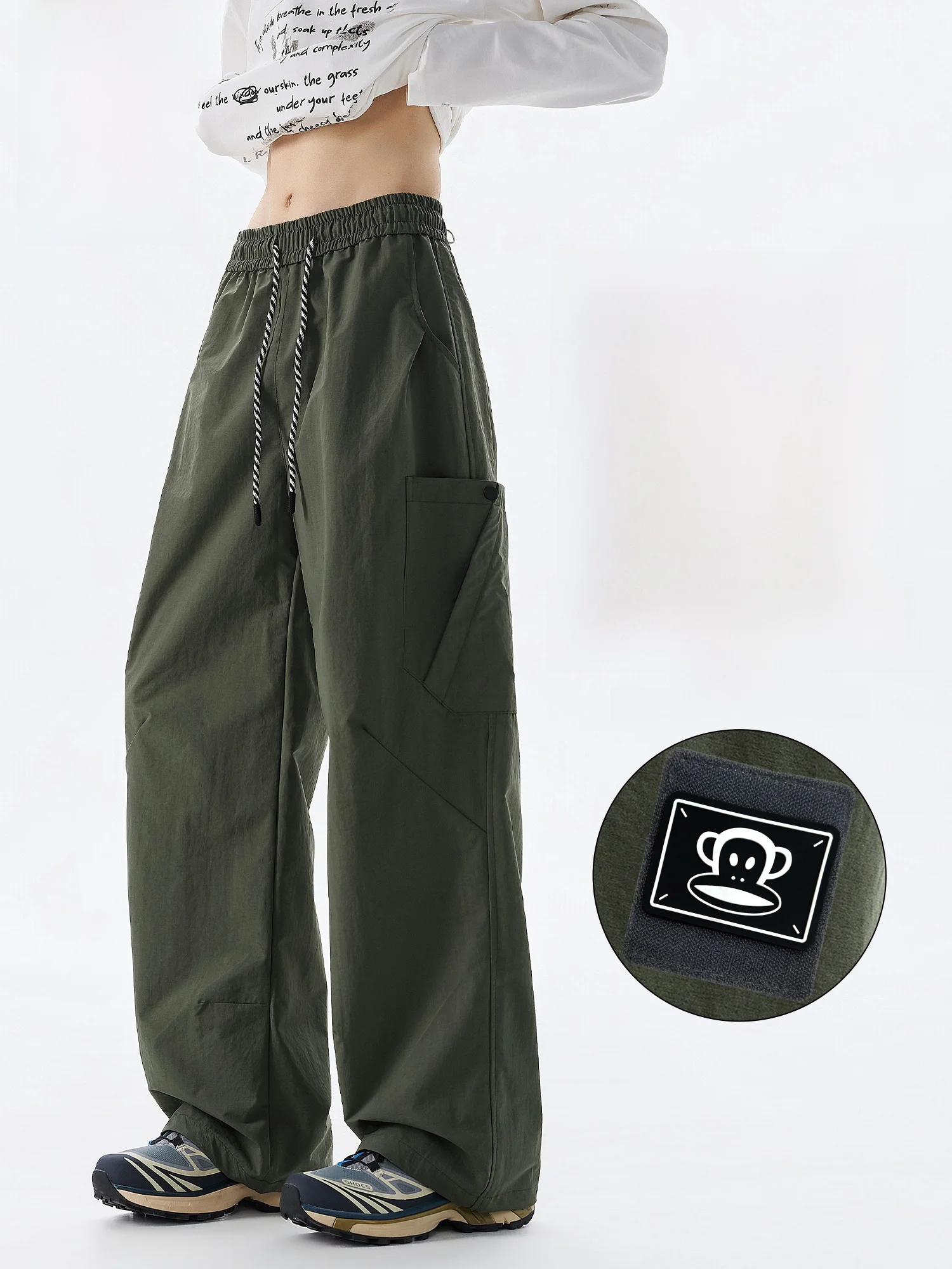 

PaulFrank American Sle Lightweight Casual Pants Men's Summer Sport Loose Straight Leg Trousers Comfortable Loose Fit