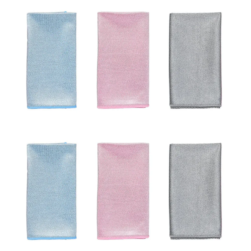 

6Pcs Premium Microfiber Cleaning Cloths Heavy Duty Kitchen Dishwashing Towels for Glass Furniture Auto and Household Cleaning