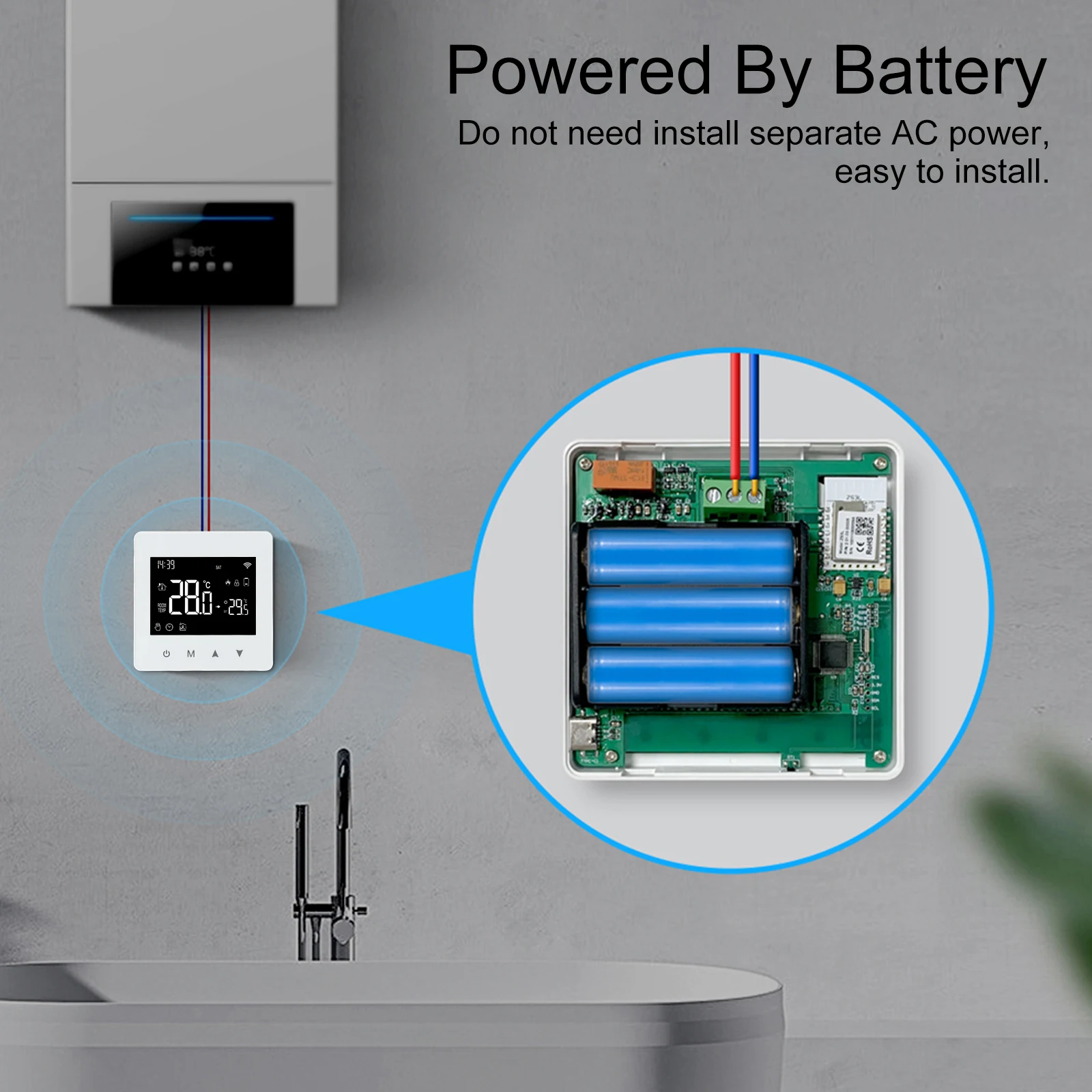 Remote Control for Smart Thermostat Water For Gas Boiler For Tuya WiFi Temperature Controller High Quality Remote