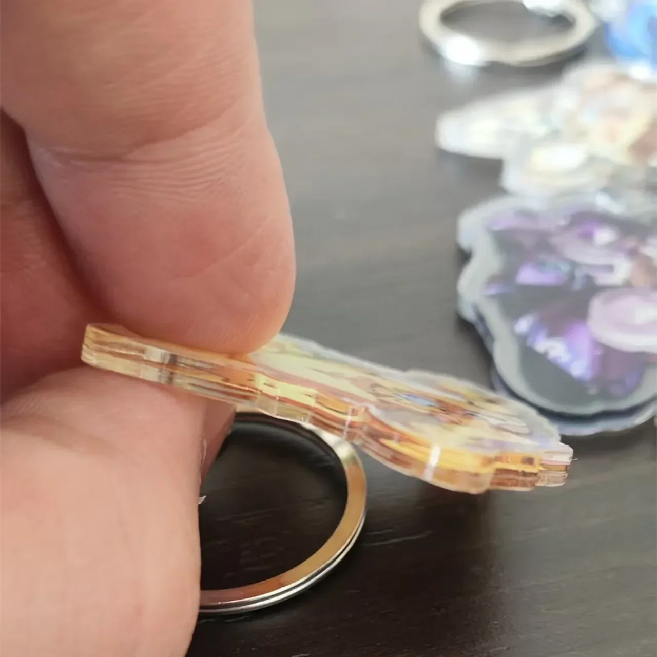 Cosplay hombre de jengibre Reino sombra leche galleta llavero colgante doble cara acrílico juego periferia