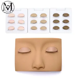 MJ Mannequin Head Eyelash Extension Practice Makeup Accessories with Removable Eyes False Eyelashes Grafting Training Model Head