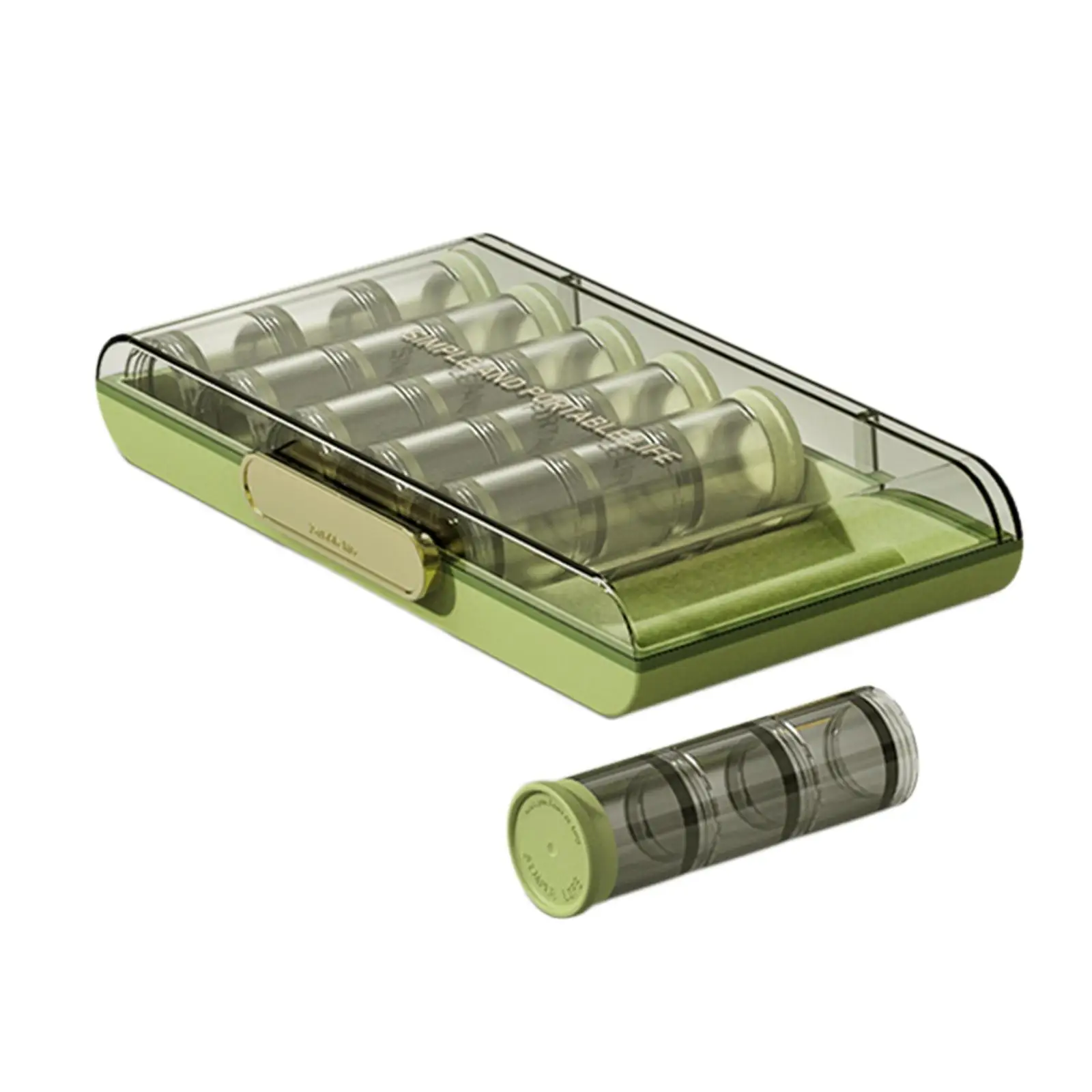 Large Weekly Pillbox 21 Compartments Pill Organizer Travel Size Airtight Buckle Easy Carry Storage
