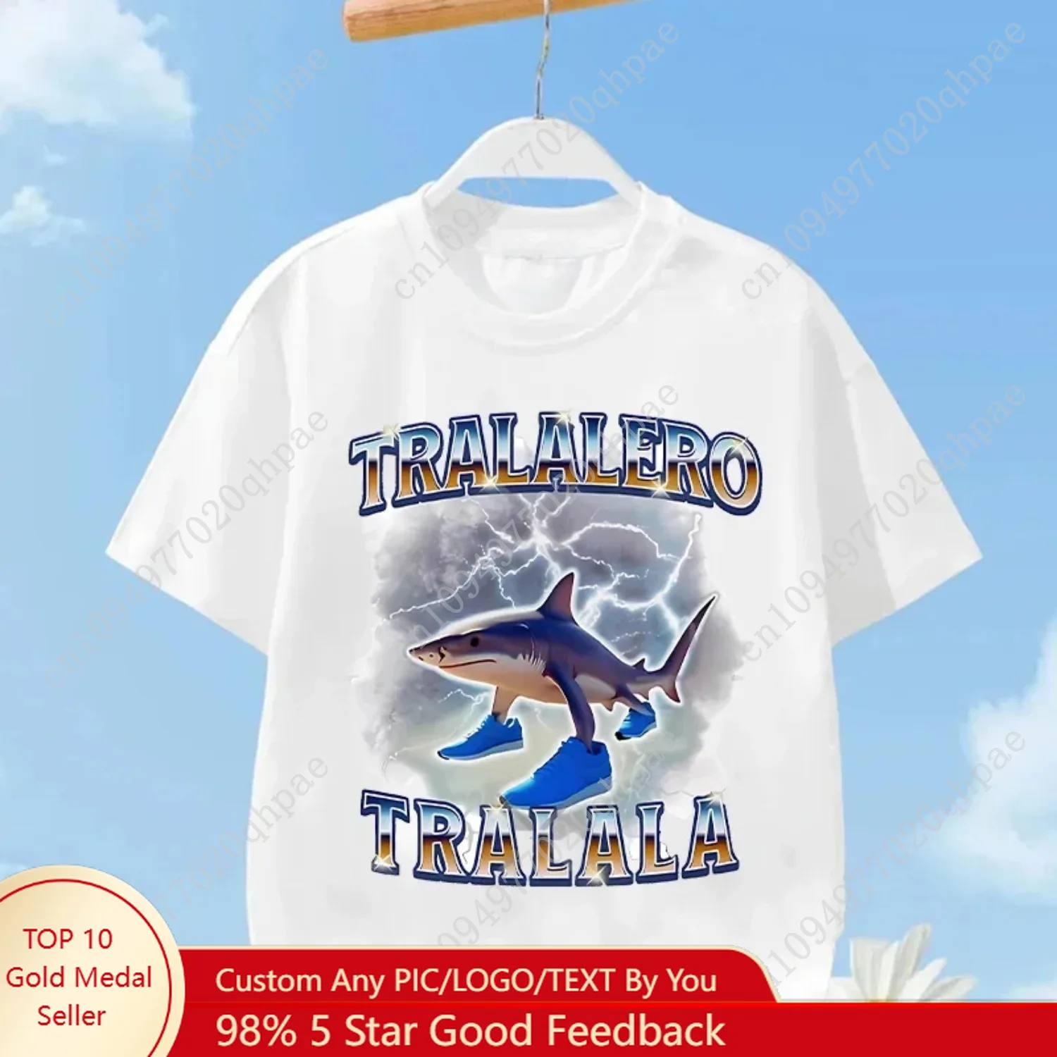 Tralalero Tralala enfants تي شيرت Tingtung Sahur Brainrot تي شيرتات الانمي garçon fille dwe à manches Courtes couverture en coton #1