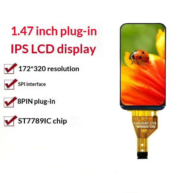 1.47 Inch TFT Display HD IPS 8Pin LCD Module 172x320 1.47