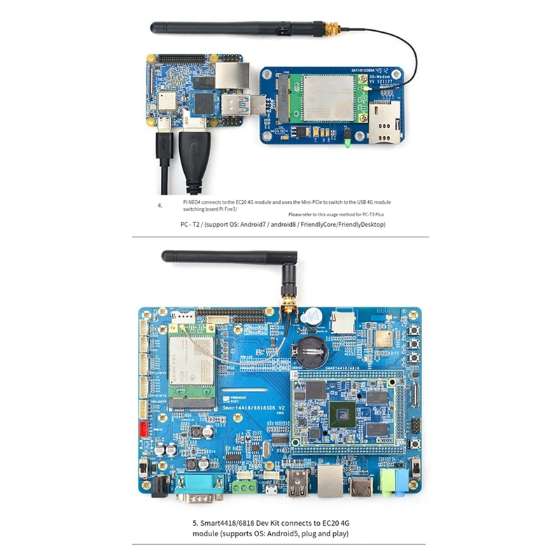 M.2 Dual-Band Wifi Module Full Netcom 4G LTE Wireless Communication Module EC20 Durable Easy To Use -A