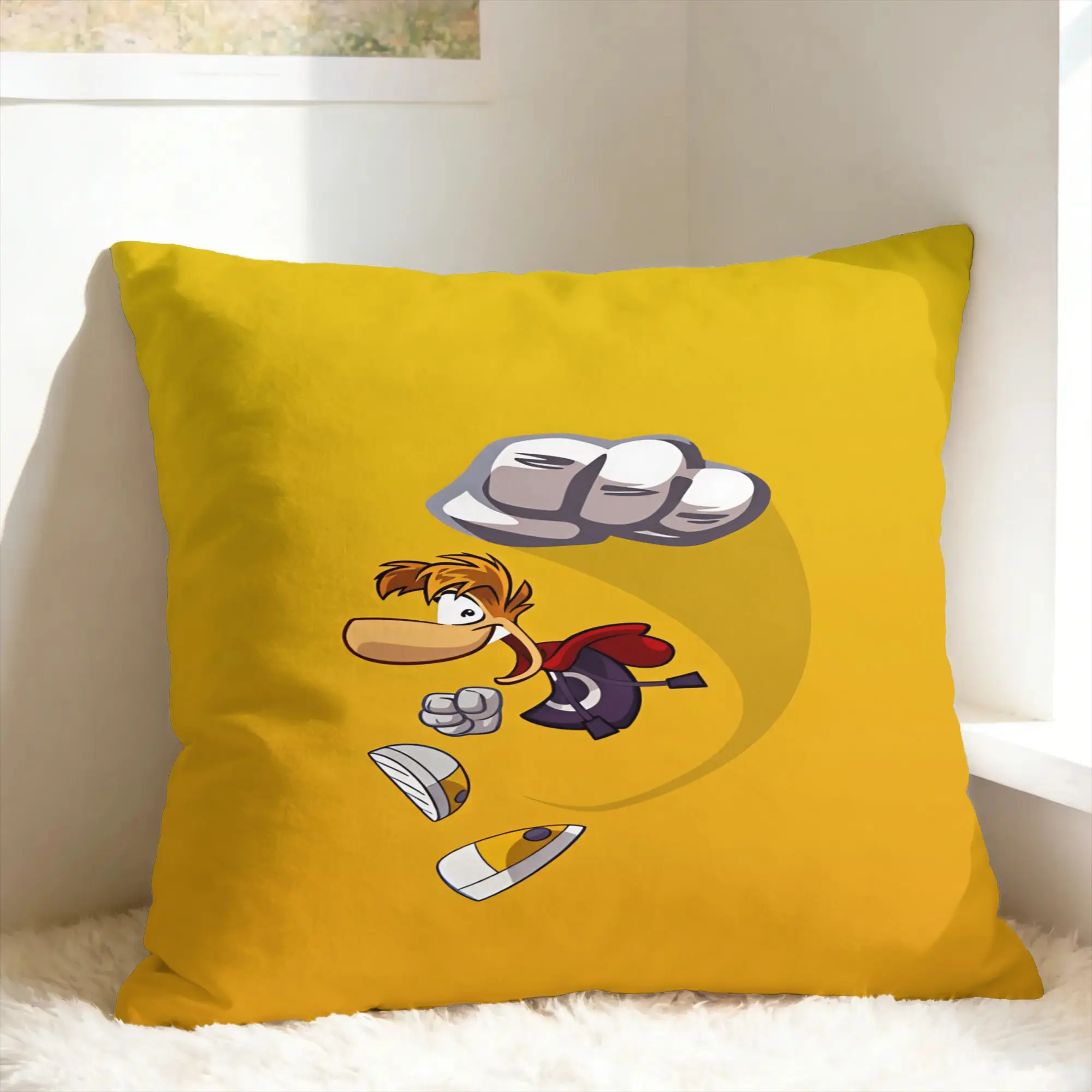 Pillow Cover Flying fist attack Raymans  Vintage Pillow Case For Sofa Car Home Decor Pillowcases