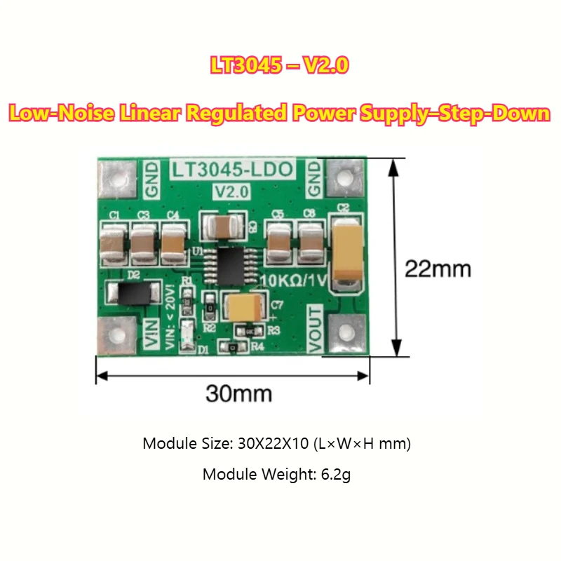 LT3045 Module, Single Power Supply, Low Noise Linear, RF Power Supply Module MINI Version KDT3045A-079-MSOP-A