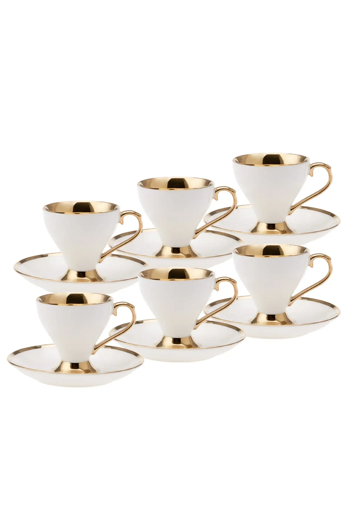 

DOLBOVI Luxury white 6 person coffee cup set 90 Ml