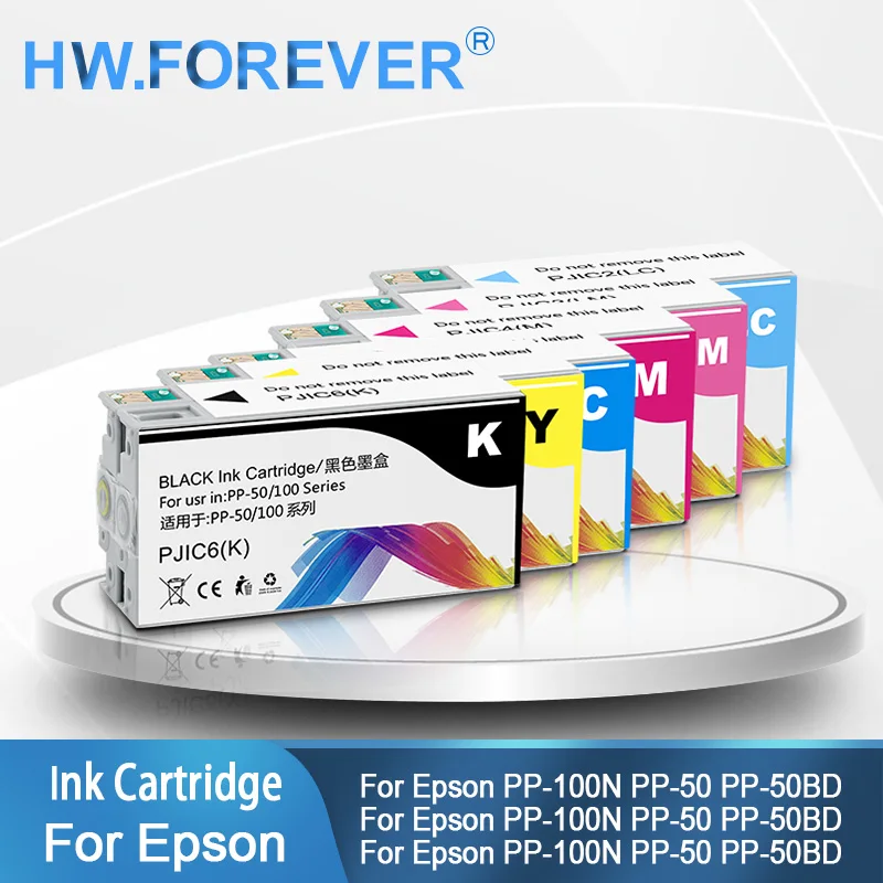 

PP-100 PP-50 PJIC1 PJIC6 Ink Cartridge Compatible For Epson PP-100N PP-50BD PP-50II PP100II Printers With Pigmeng Inks