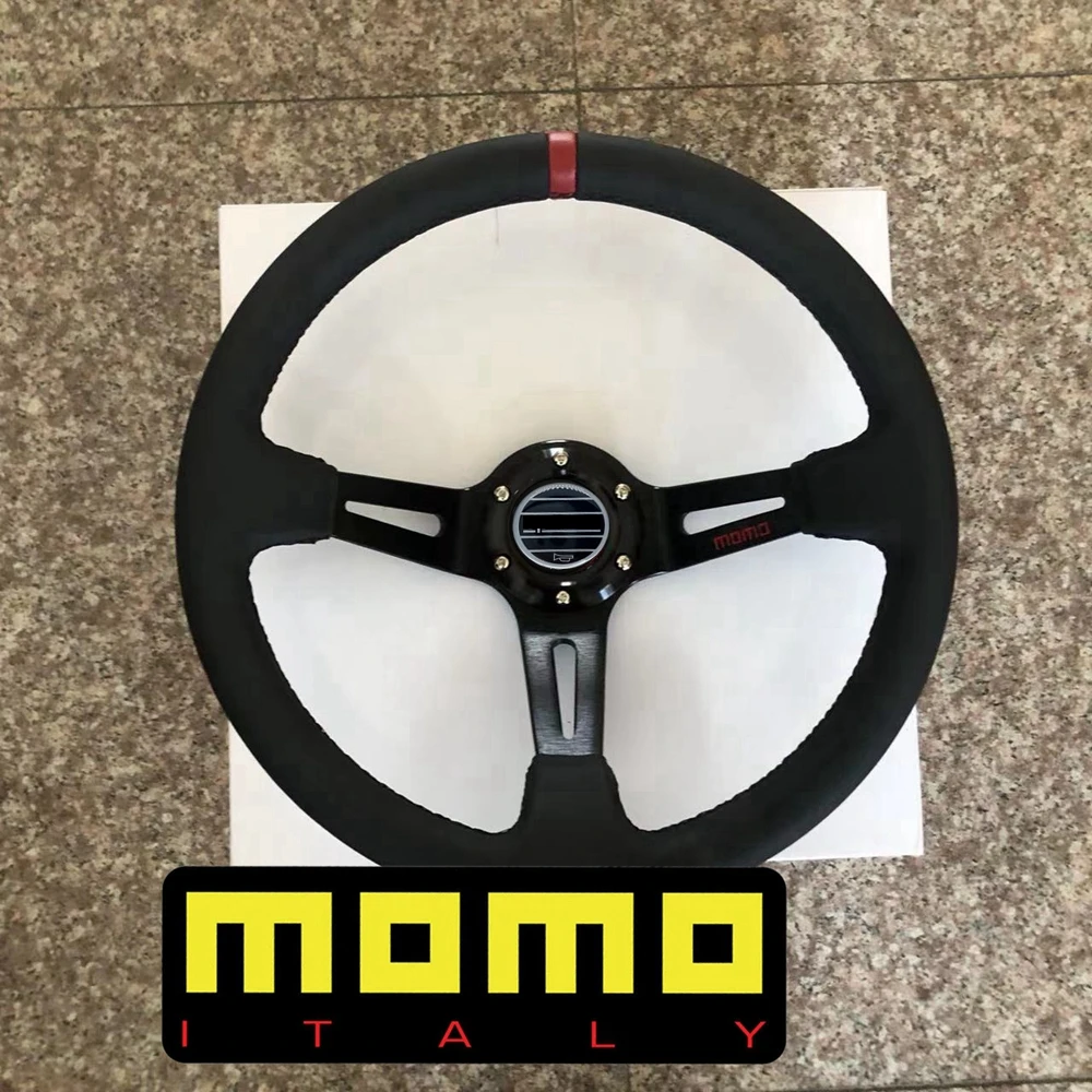 

Drift Universal 14Inch MOMO X SP Racing Steering Wheel Car Real Leather JDM Steering Wheel Volantes For VW HONDA TOYOTA BMW