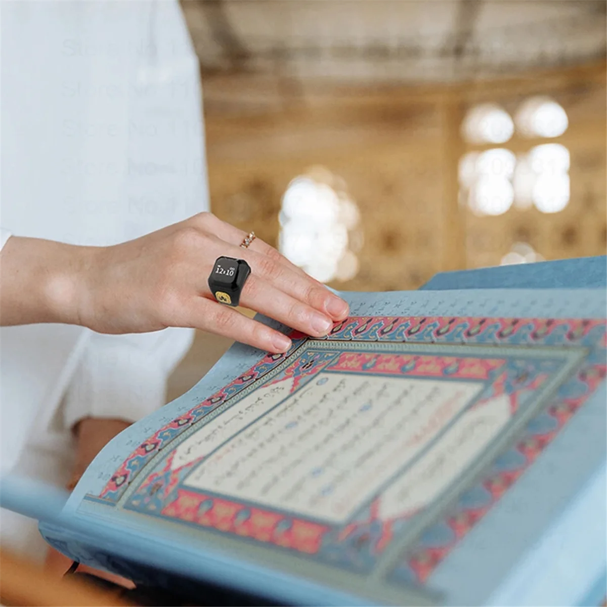 POP-lSmart Bluetooth Ring Multifunction Convenient Bluetooth Finger Counter Time Reminder Counter,