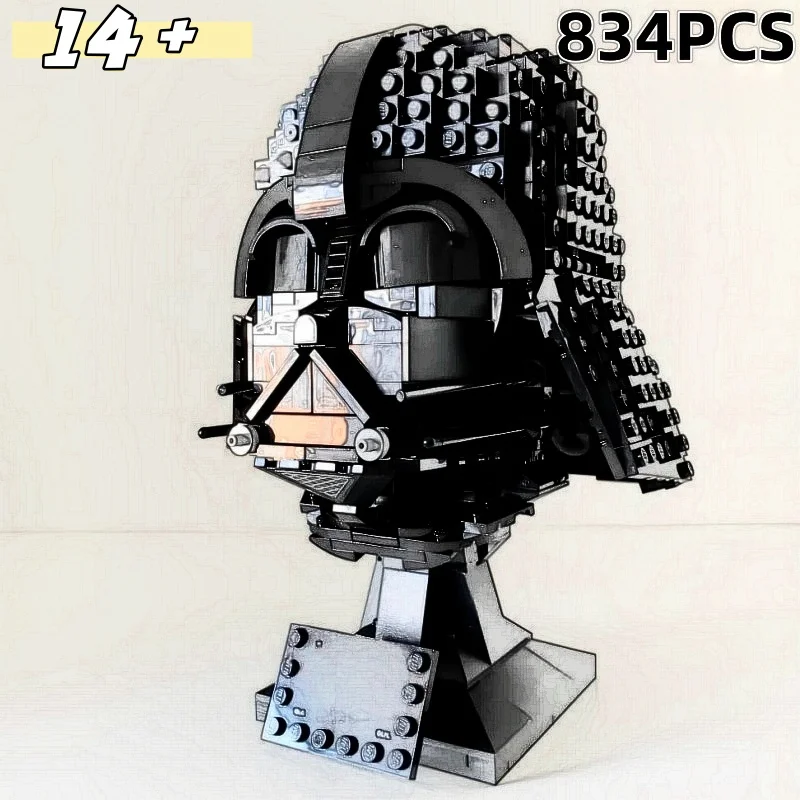 

Hot 834PCS Star Plan FIT 75304 DIY Dasveida Helmet Bust Building Blocks Model Bricks Toys Kids Adults Christmas Birthday Gifts