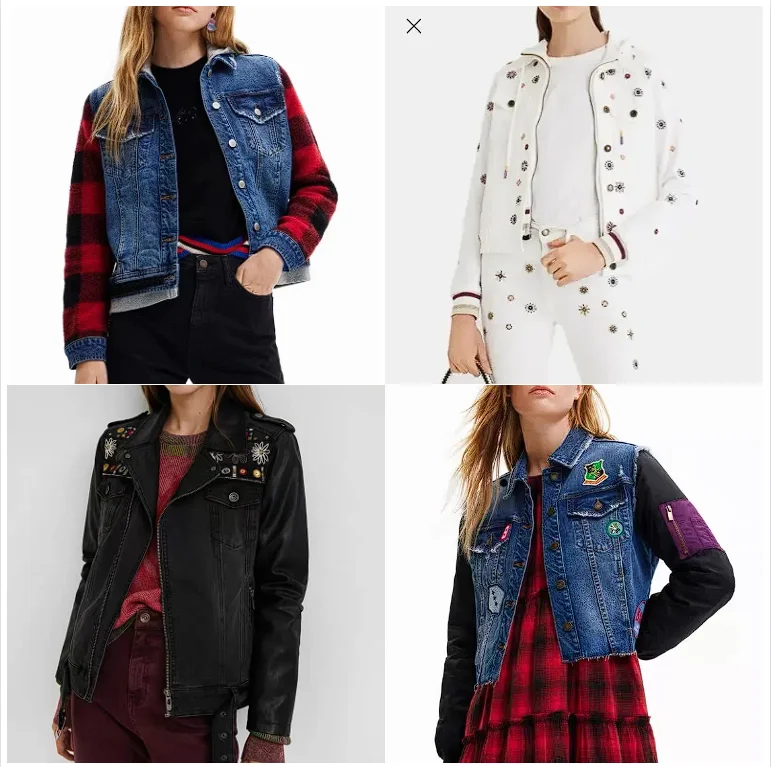 European, American, Spanish original single heavy embroidery design retro print splicing denim jacket women's short jacket
