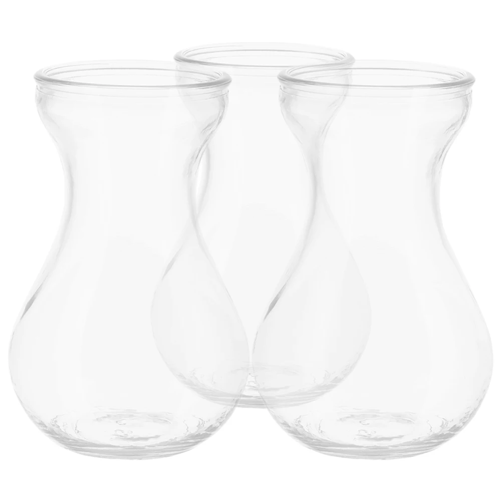 

3pcs Clear Glass Vase for Flowers Modern Aesthetic Vase Home Decor Living Room Bouquet Holder Rustic Centerpiece Wedding Decor