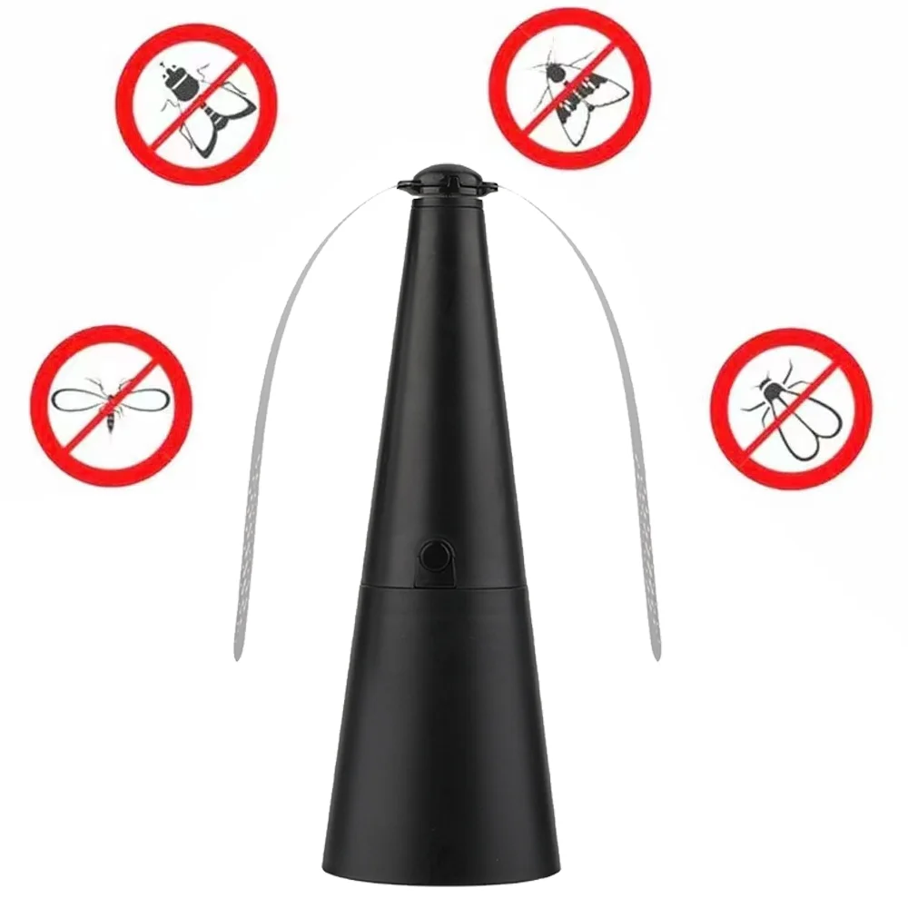 Fly Bug Repeller Insect Fly Repeller Fans Kitchen Dining Table Lighthouse Fly Fan Holographic Fan for Picnic Patio Home