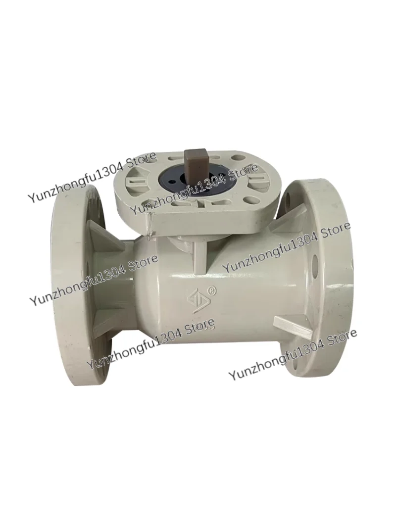 Flanged Ball Valve PP-H Disposable Injection Molding (Pneumatic Electric Can Be Directly Installed)