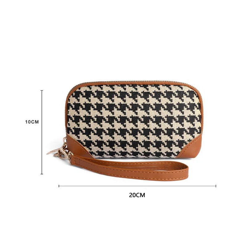 Long Wallet for Women Fashion Plaid Pattern Purse Large Capacity Portable Phone Bag Female Credit Card Holder Cash Coin Wallet