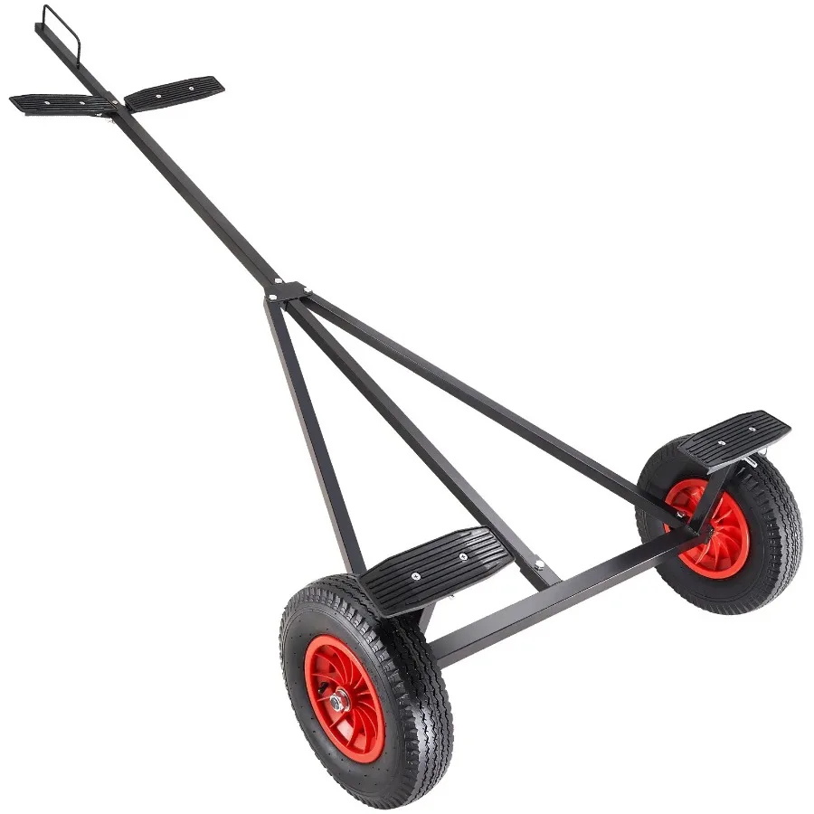 

Boat Trailer Dolly 420lbs Load Capacity Carbon Steel Trailer Mover with 96''-116'' Adjustable Length 16'' Pneumatic Tires and