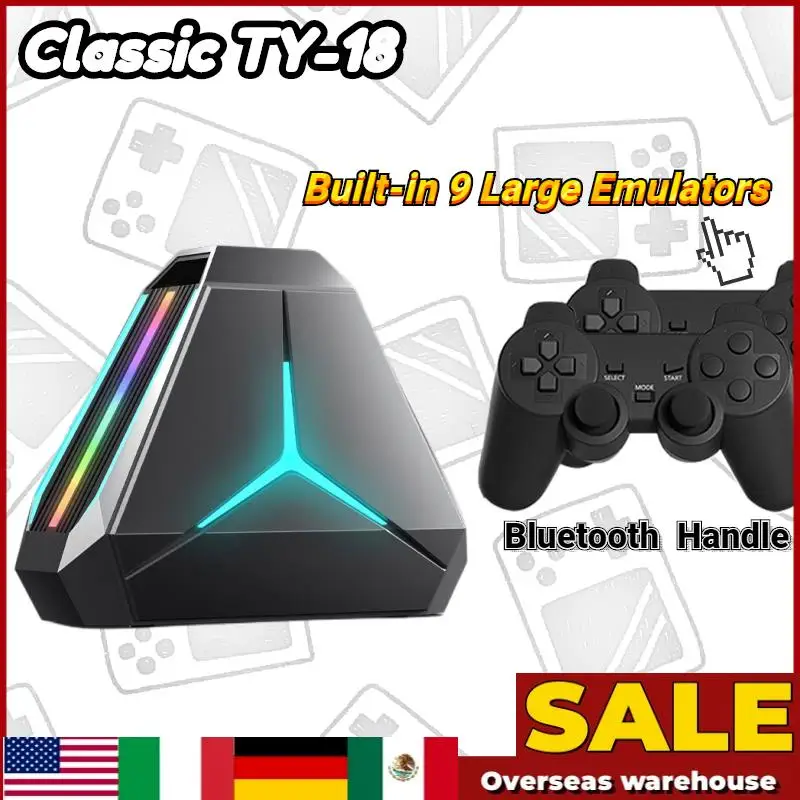 

New 2023 TY-18 Game Box 4K HD Built-in 9 Large Emulators Retro Classic 64G10000+ Game Linux HDMI Home Mini Game Console Wireless