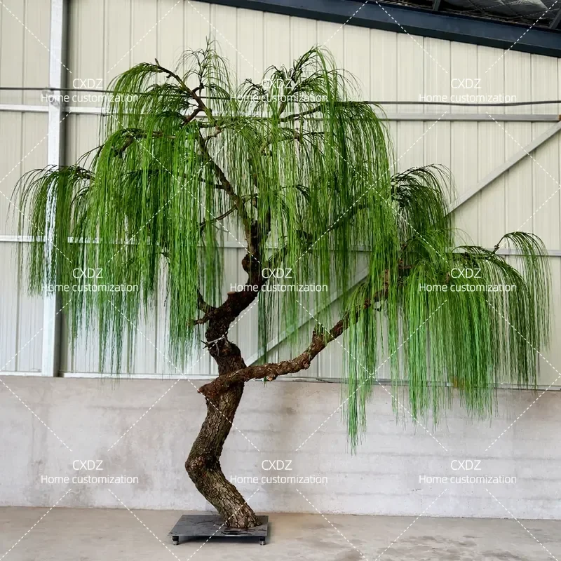 Modern Artificial Willow Tree Hanging Green Plant Fake Foliage for Living Room Interior Home Decor Simulation Branches