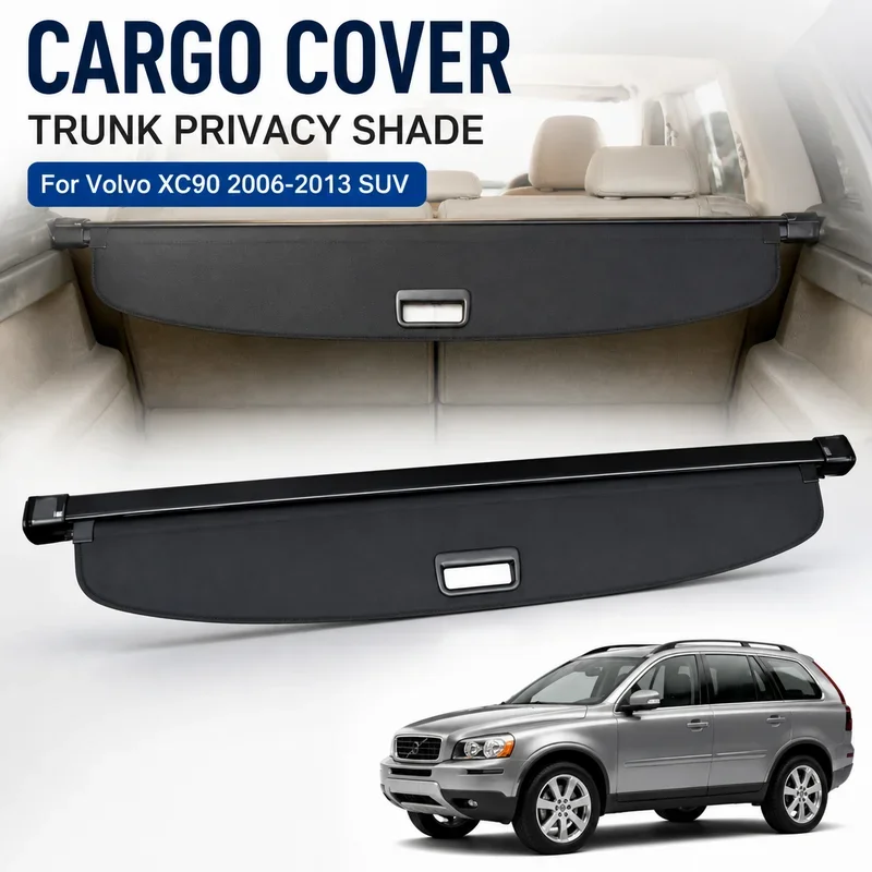 Cargo Cover Trunk Privacy Shade Rear Security Partition Anti-Theft Shield Organizer For Volvo XC90 2006-2013 SUV