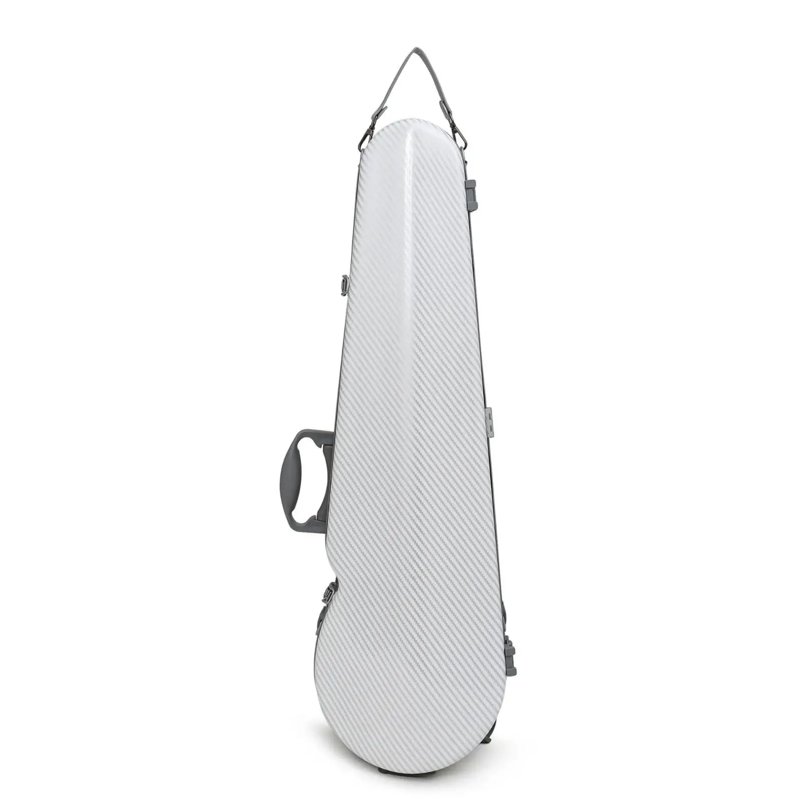 Violin Case Full Size 4/4 Rigid Molded Carbon Fiber Style Secure Edge Latches Microfiber Build with Strap for Lessons