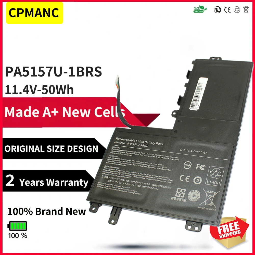 CPMANC Laptop Battery PA5157U-1BRS For Toshiba Satellite M40 M50T E55 U50T U940 P31PE6-06-N01 PA5157U