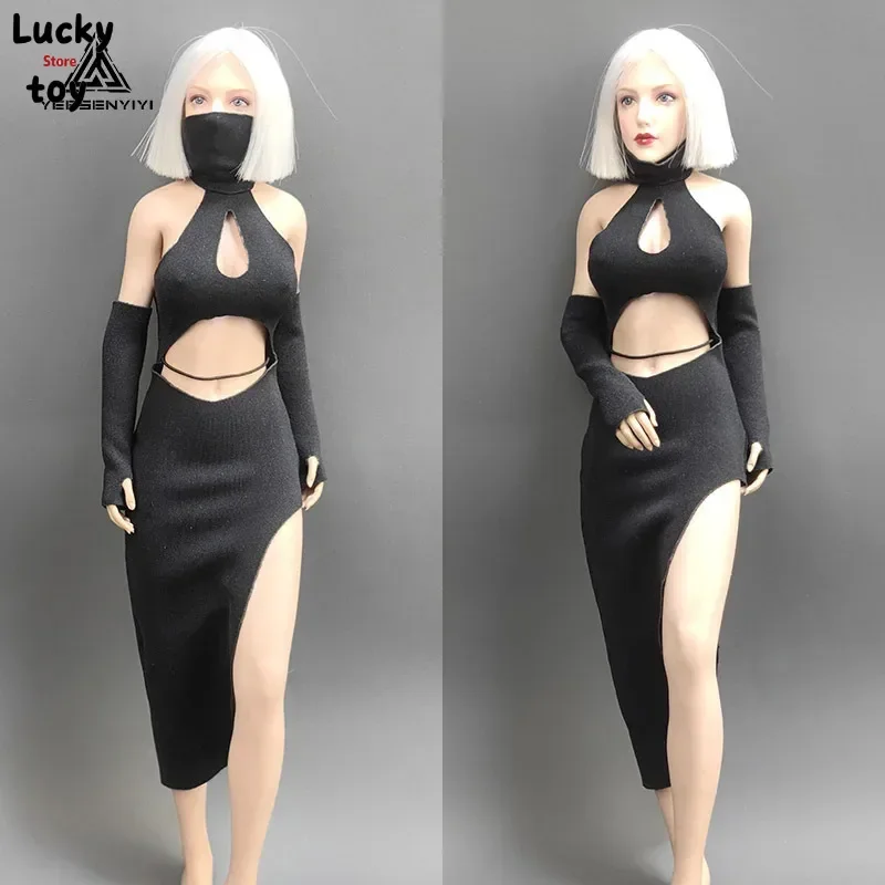 1/6 Scale Female Soldier High-stretch Slit Cheongsam Long Skirt for 12inch TBL S17 S35B Action Figures Doll Body YEESENYIYI