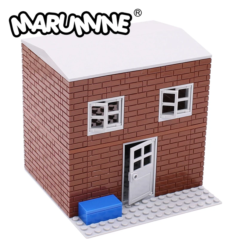 Marumine MOC 188PCS Classic Military WWII DIY roved Mansion House Creative Building Kids Toy Model Set Parts Christmas