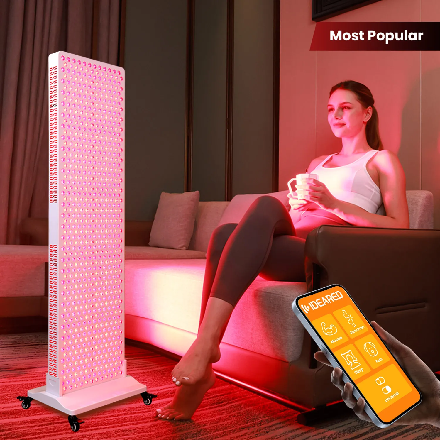 

Latest RLPRO1000 Support bluetooth Control Individual red light lamp red light therapy full body red light panel for home use