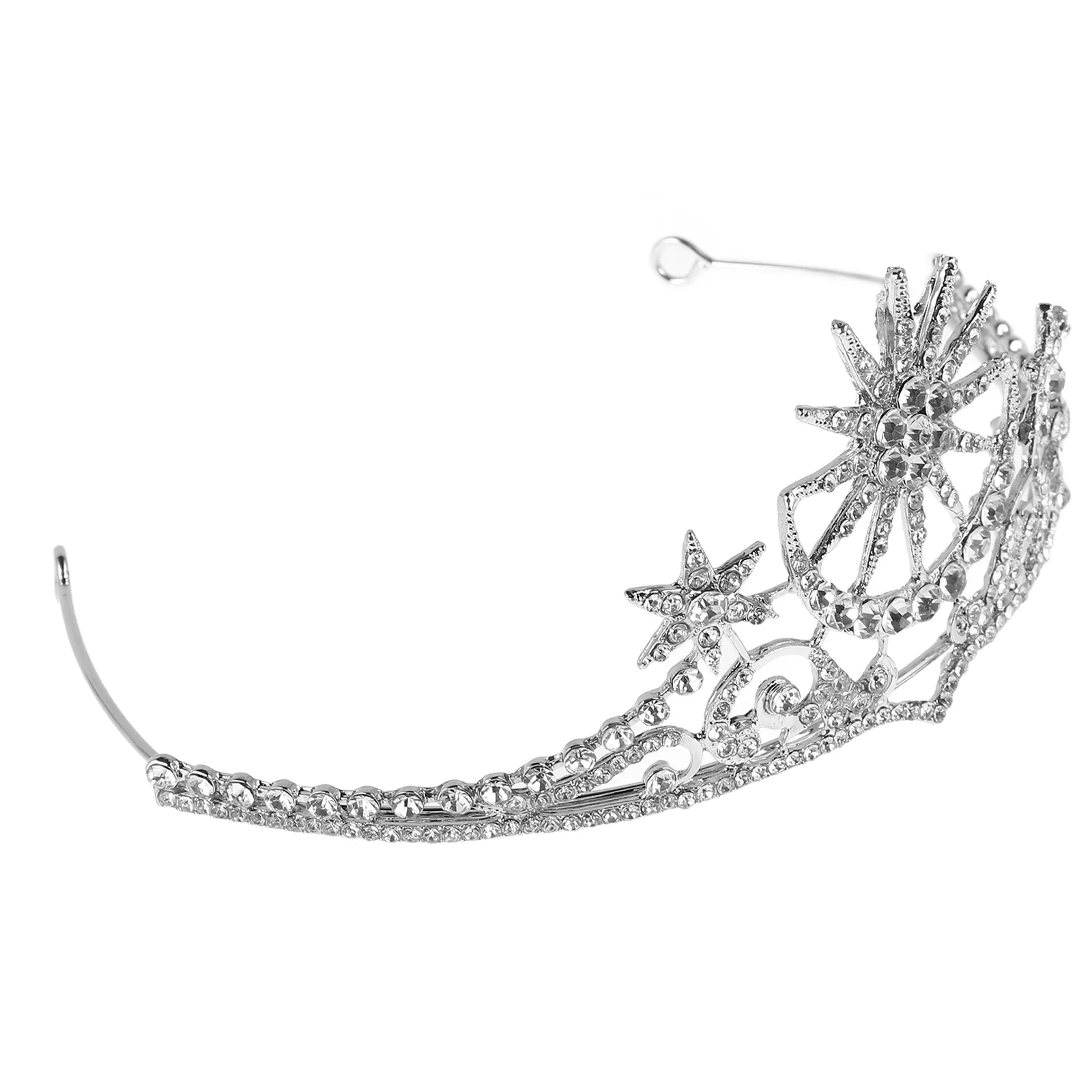 

Sun and Moon Hair Accessories Jewelry Wedding Bridal Tiara Headgear Rhinestones Man Headbands for Bride