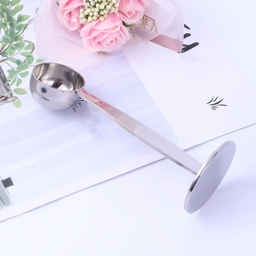 

2 Pcs Spoons Coffee Espresso Liquid Scoop Kitchen Measuring Milk Tea Grain Creative Silver Ground Tablespoon