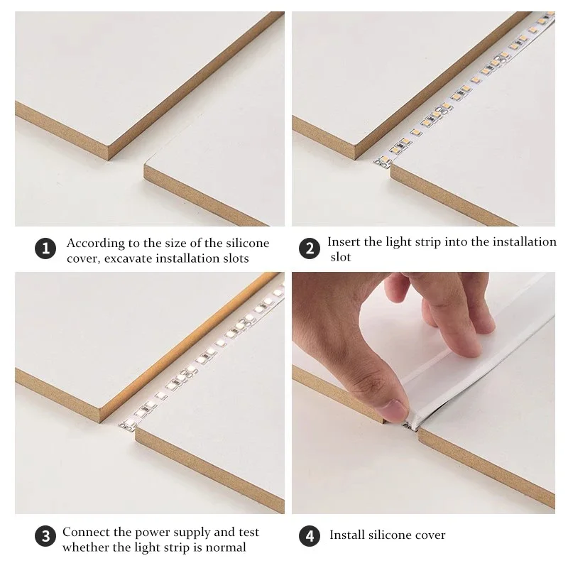 Thin Led Neon Rope Tube Bookcases Kitchen Cabinet 6/8Mm Flexible Silicone Strip Led Channel Diffuser Cover Soft Tape Ribbon Lamp