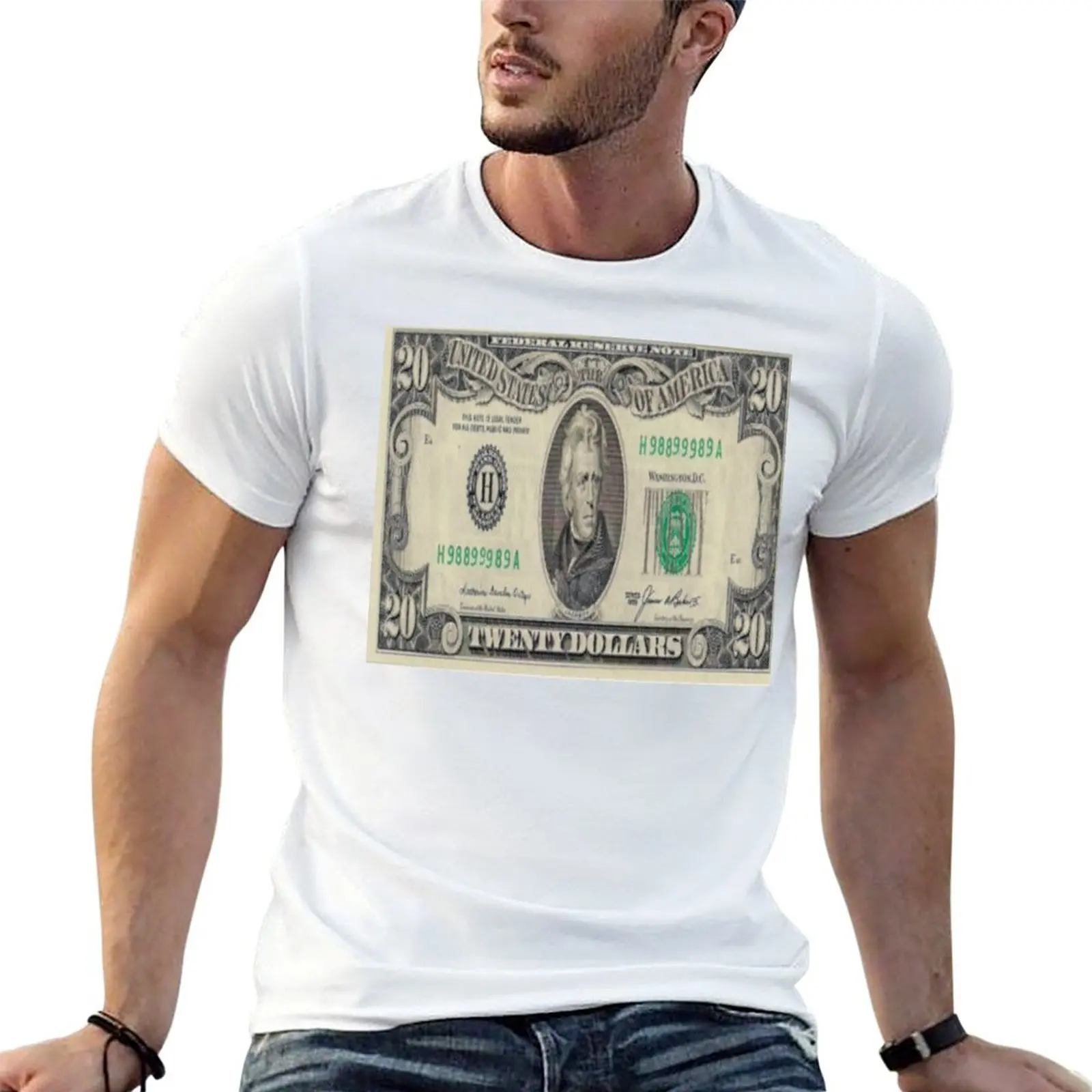 Twenty Dollar Bill T-Shirt Dry Fit Athletic Short Sleeve Shirt