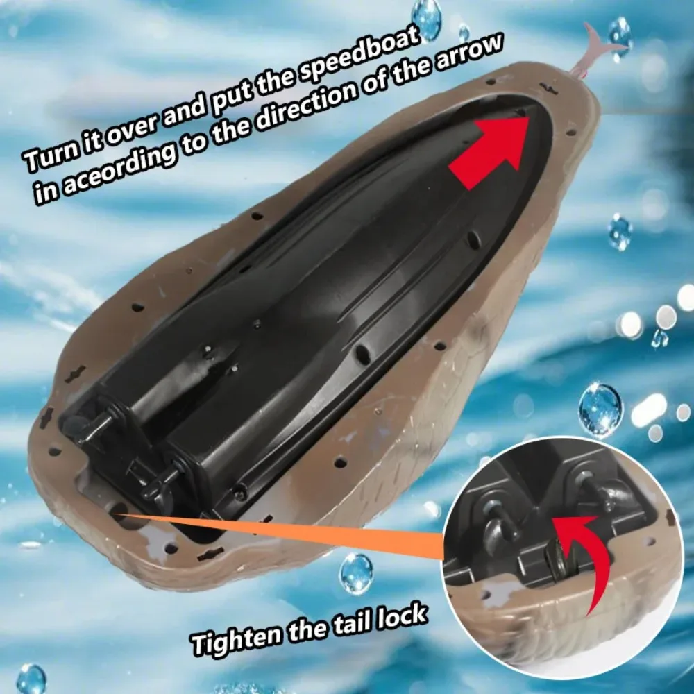 Barco de cocodrilo y serpiente RC de 2,4 GHz, lancha motora de Control remoto de animales impermeable realista, juguete de lago de piscina de alta velocidad para niños y adultos