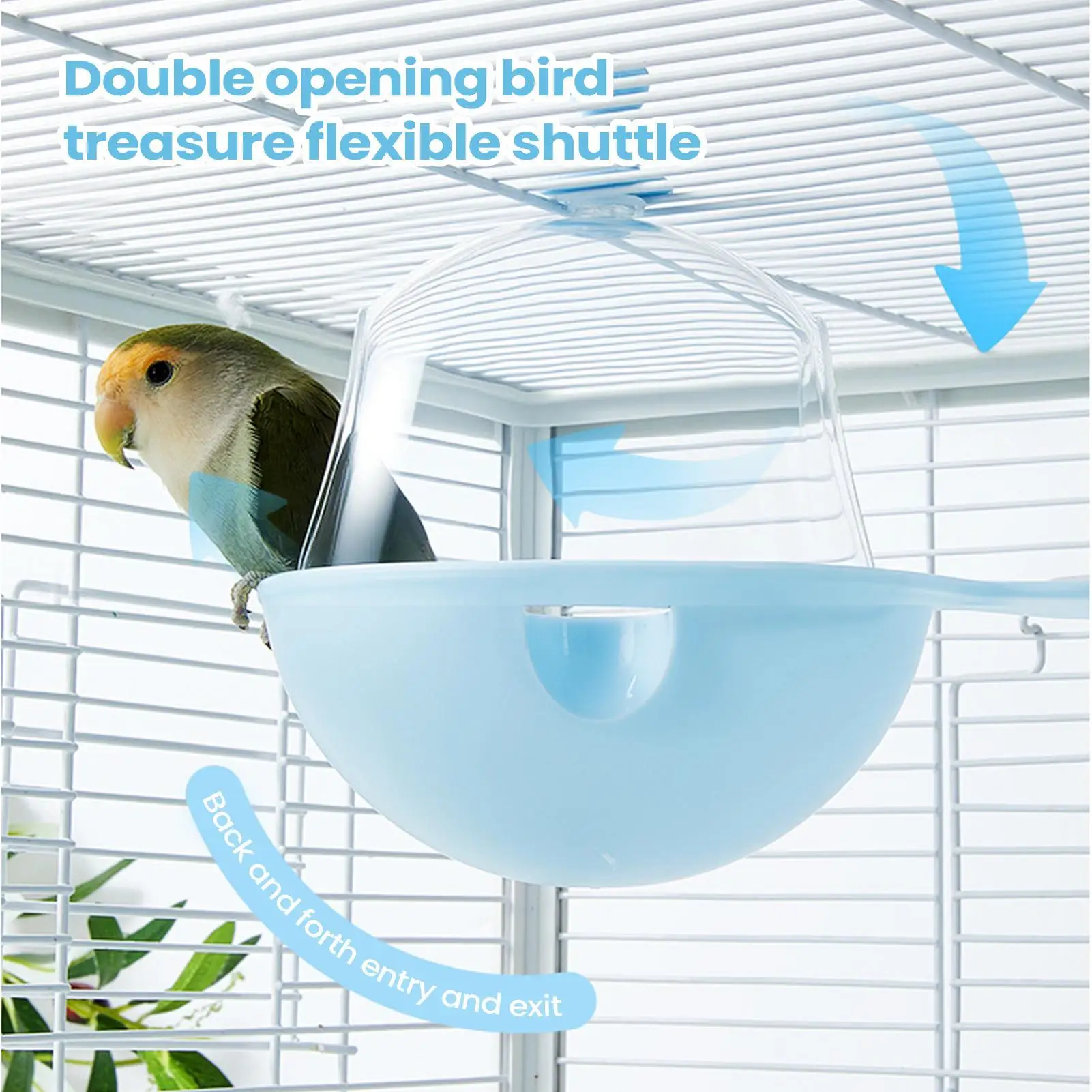 

Parrot Bath Hangable Toys Multifunctional Parrot Bath Cage Accessories For Indoor Home Cockatiel Finches Parakeet Canaries