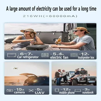 適用於 Alpicool indelB 家用車用冰箱電池、通用車用冰箱電池、60000mAh 鋰電池 10 最佳銷售 阿爾皮酷電池 - №3