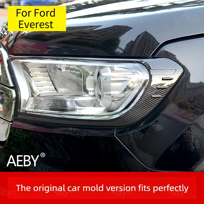 

For Ford Everest 2015-2021 Door handle cover, door bowl decoration, headlight cover, side mirror cover,ABS self-adhesive