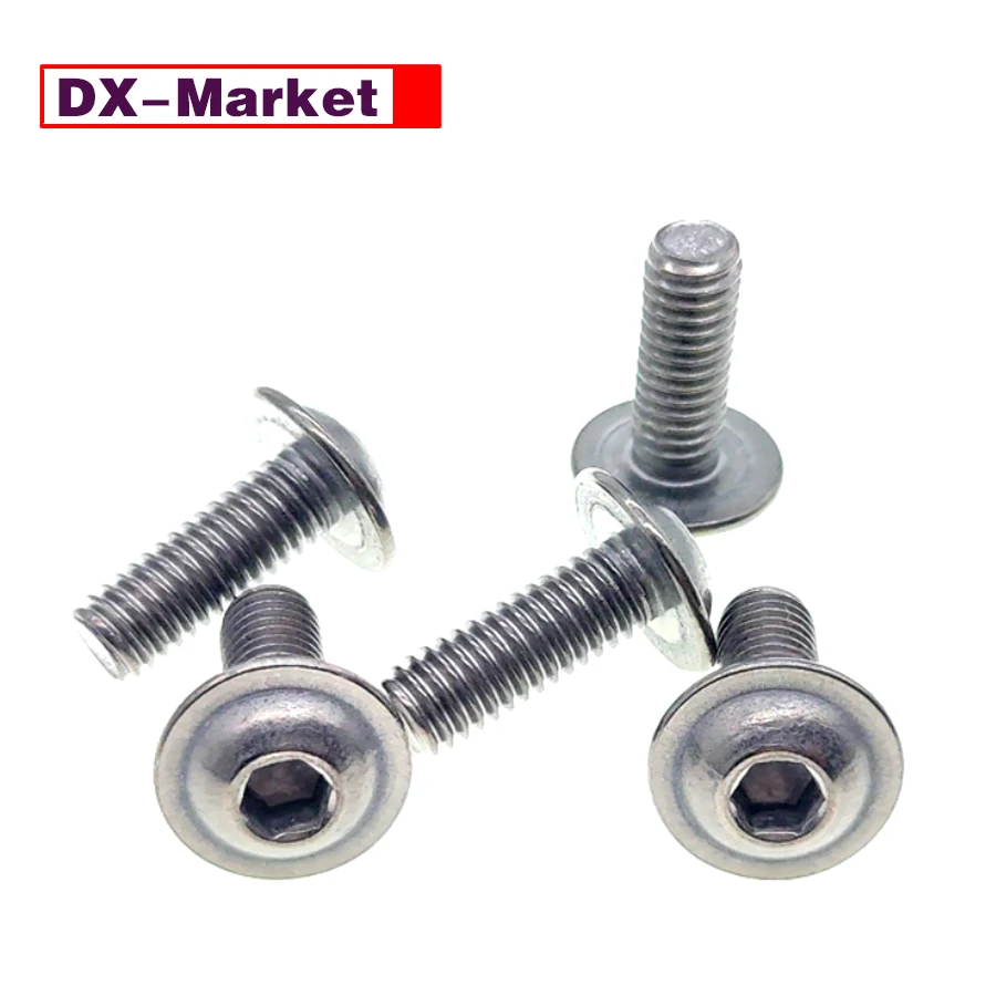 M6 Titanium Flange Button Head Screw ,Ti Hex Socket Flange Bolt ,E031