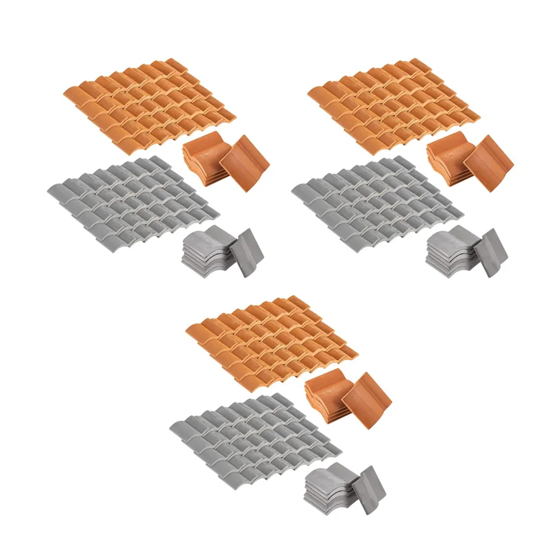 

600Pcs Roof Tiles Building Set Miniature Tiles Mini Dollhouse Shingles Fake Tile Landscape Garden Diorama Roofing-Y46A