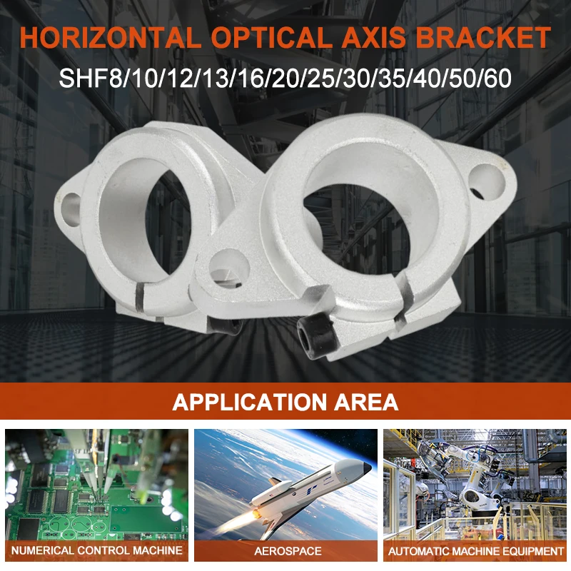 1pc SHF12 SHF13 SHF16 Aluminum Linear Rod Rail Shaft Support 12mm 13mm 16mm For CNC Router XYZ Table 3D Printer Parts