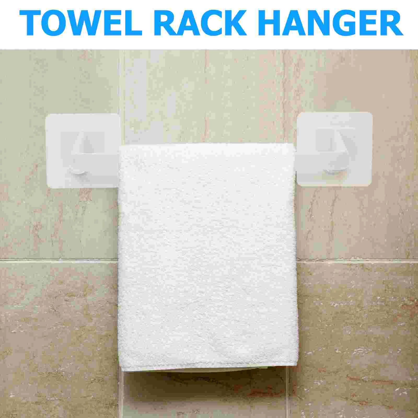 34 Cm No Punch Towel Rack Bar Single Holder Shelf Bracket Hand Towels Coat Hanger