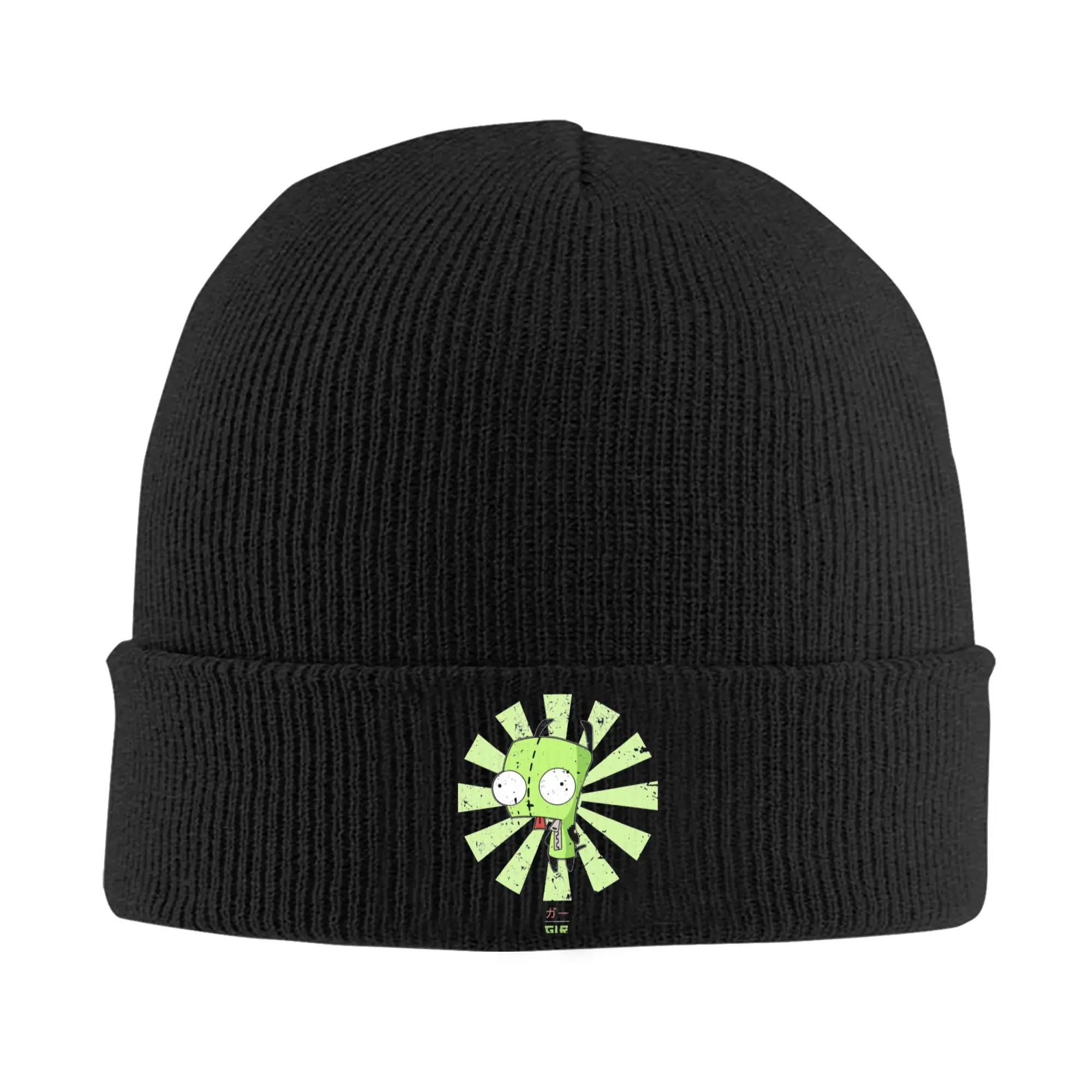 Invader Zim Knitted Caps Women's Men's Beanie Autumn Winter Hats Acrylic Gir Retro Warm Caps