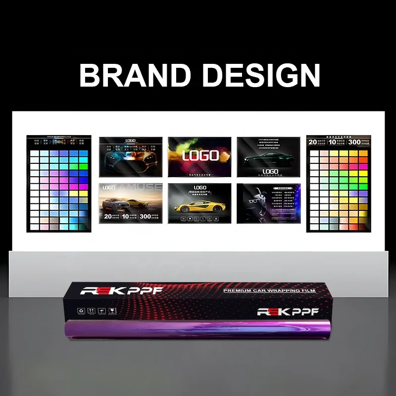 인기 있는 컬러풀 블랙 레드 에어 버블 프리 1.52*18m PET 컬러 체인지 카 랩핑 필름 자동차 랩 비닐 필름