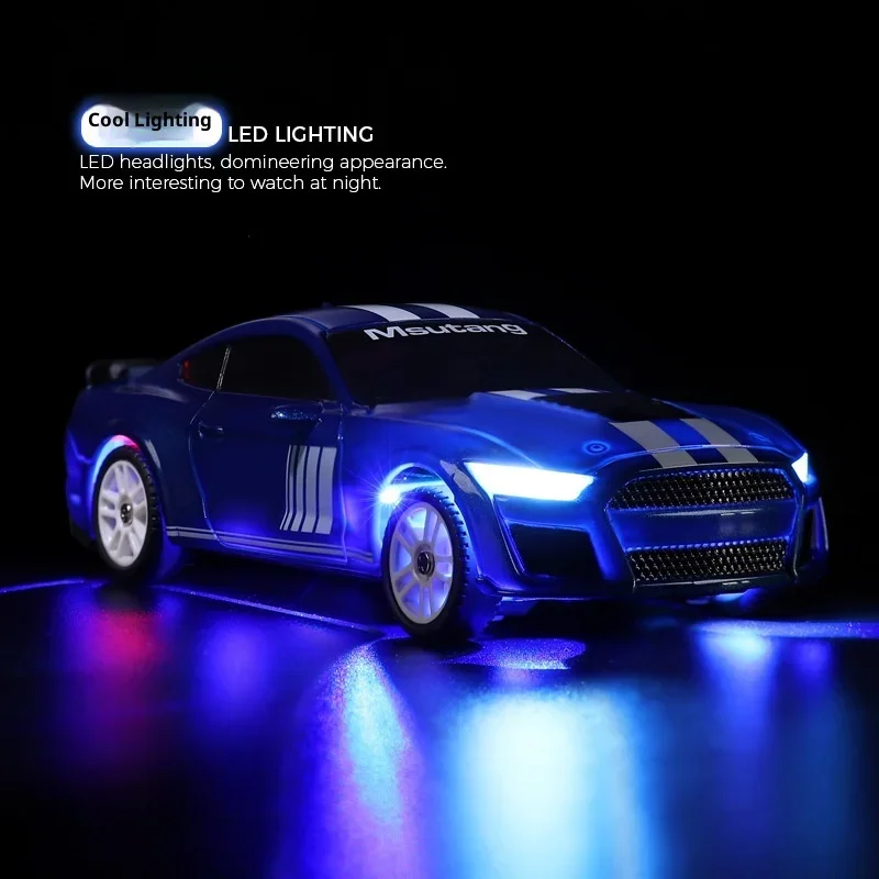 Original K4308 ferngesteuertes Auto im Maßstab 1:43 elektrischer 4WD-Drift-Rennwagen mit coolen LED-Leuchten, Simulations-Sportwagenmodell