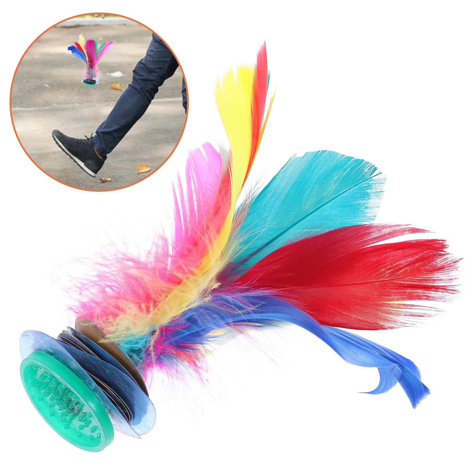 Kleurrijke Gans Shuttle Traditionele Chinese Shuttles Kick Jianzi Toy Kids Sportspeelgoed