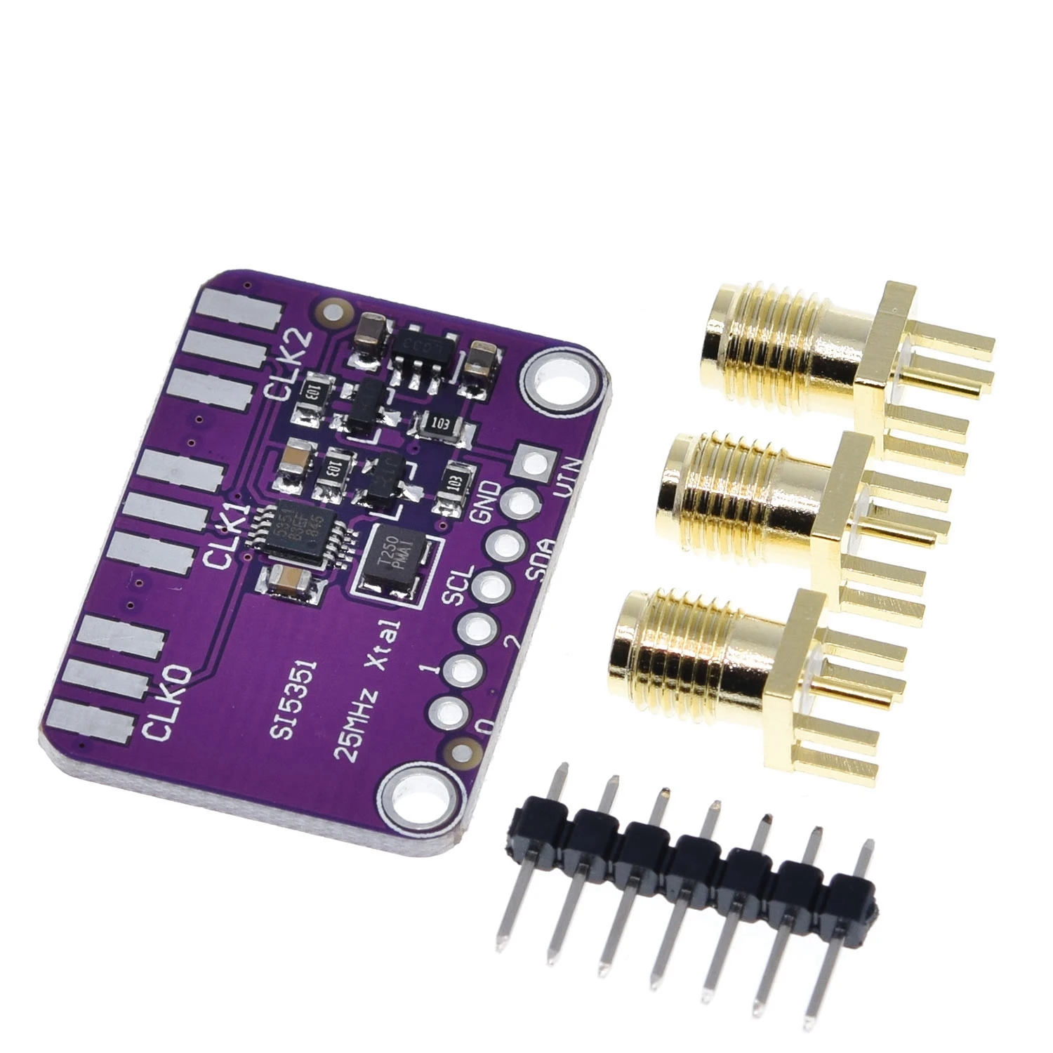 TZT DC 3V-5V CJMCU-5351 Si5351A Si5351 I2C Clock Generator Breakout Board Module Signal Generator Clock 8KHz-160MHz For Arduino image 3