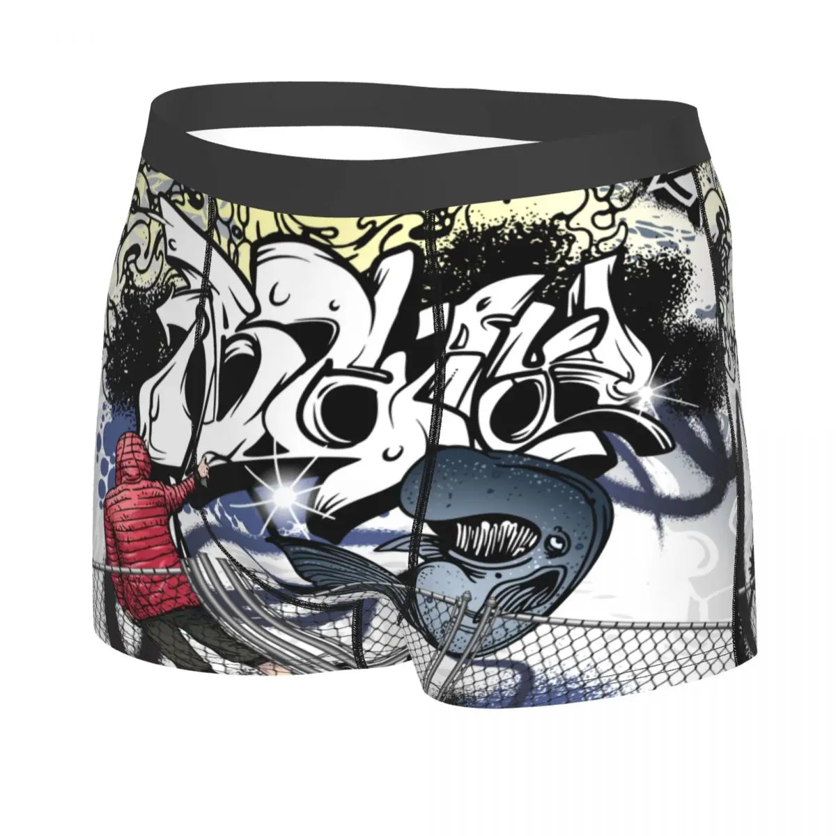 Custom Graffiti Street Art Boxer Shorts For Homme Sexy 3D Printed Underwear Panties Briefs Breathable Underpants