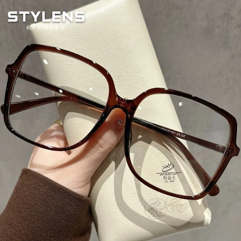 STYLENS New Oversize Prescription Myopia Glasses Women Men Anti Blue Light Minimalist Reading Glasses Custom Progressive Eyewear