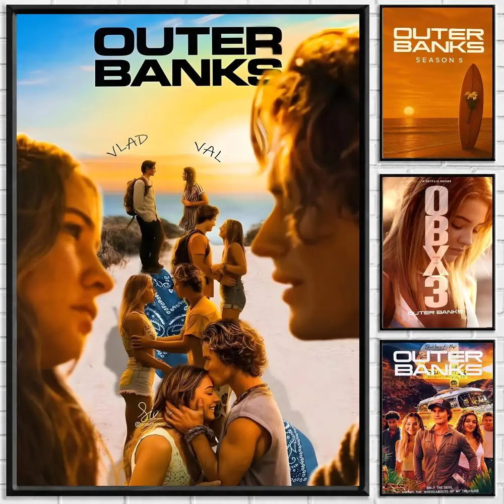 TVSeries Outer Banks Poster Self-adhesive Art Waterproof Paper Sticker Coffee House Bar Room Wall Decor